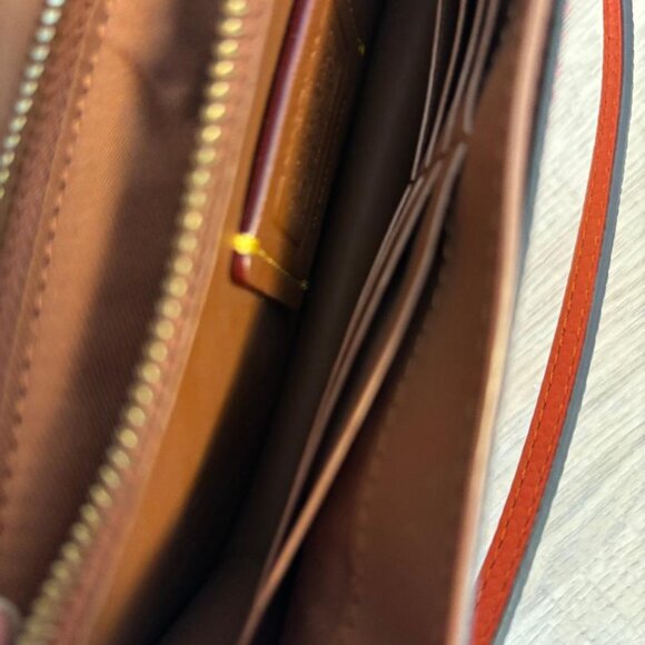 COACH Hayden C5361 Watermelon Color Blocked Leather Flap Snap Crossbody Bag NWOT - Picture 6 of 8